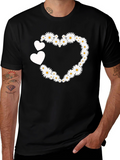 Floral Heart Tee - Cute Daisy Love T-Shirt
