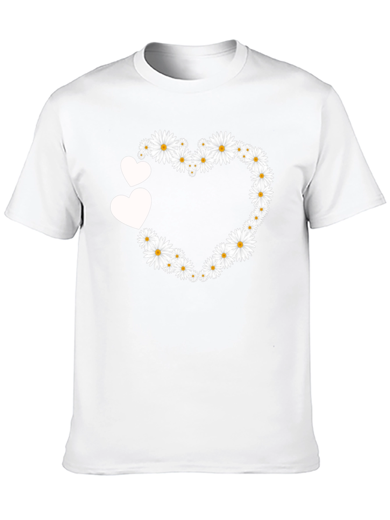 Floral Heart Tee - Cute Daisy Love T-Shirt