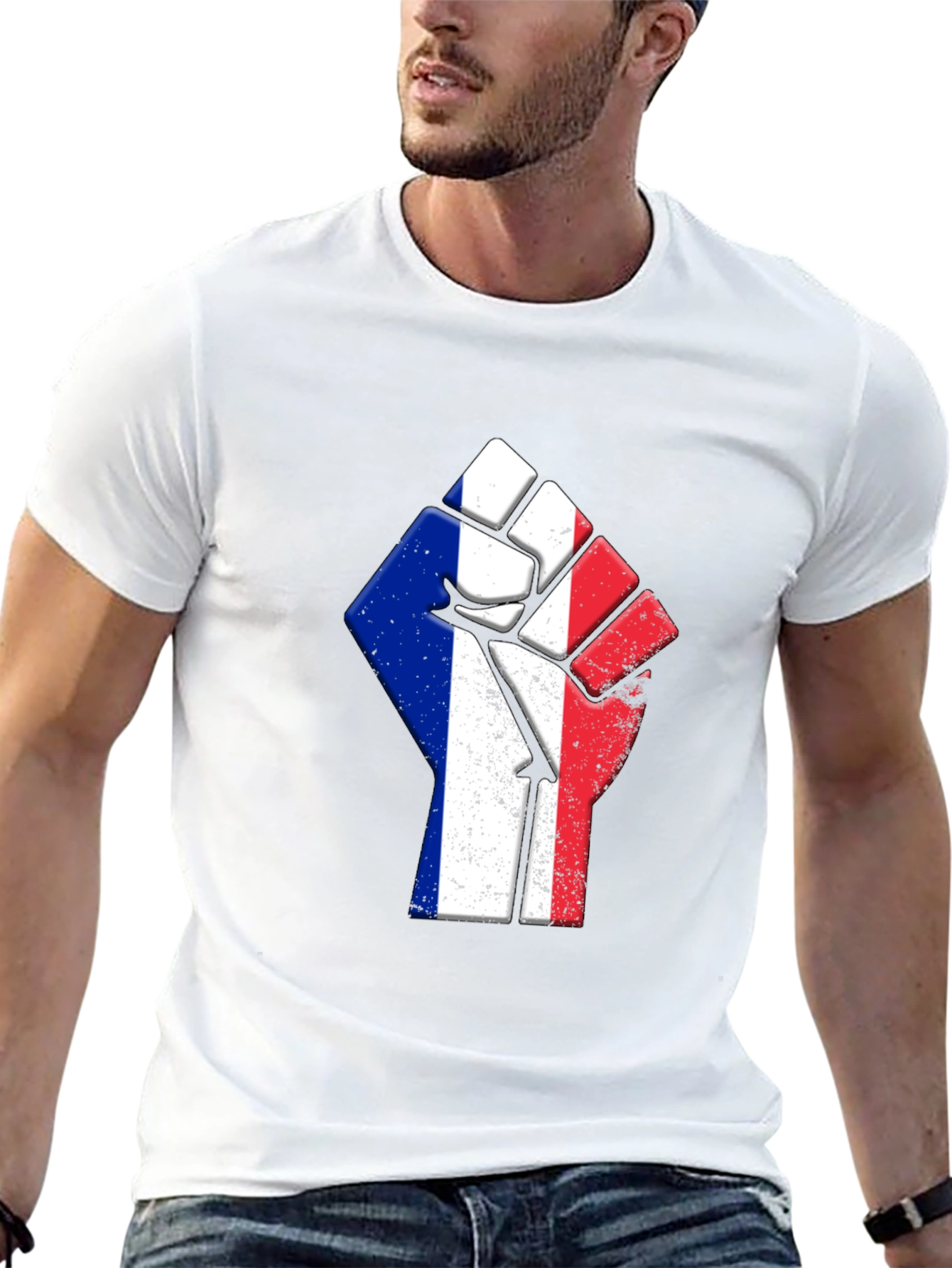 France Flag Fist T-Shirt
