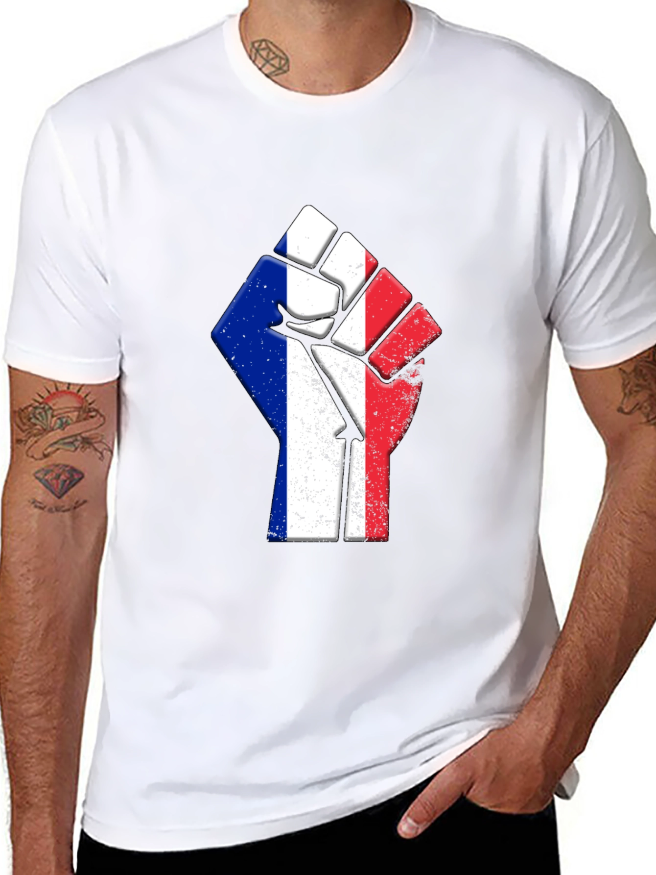 France Flag Fist T-Shirt
