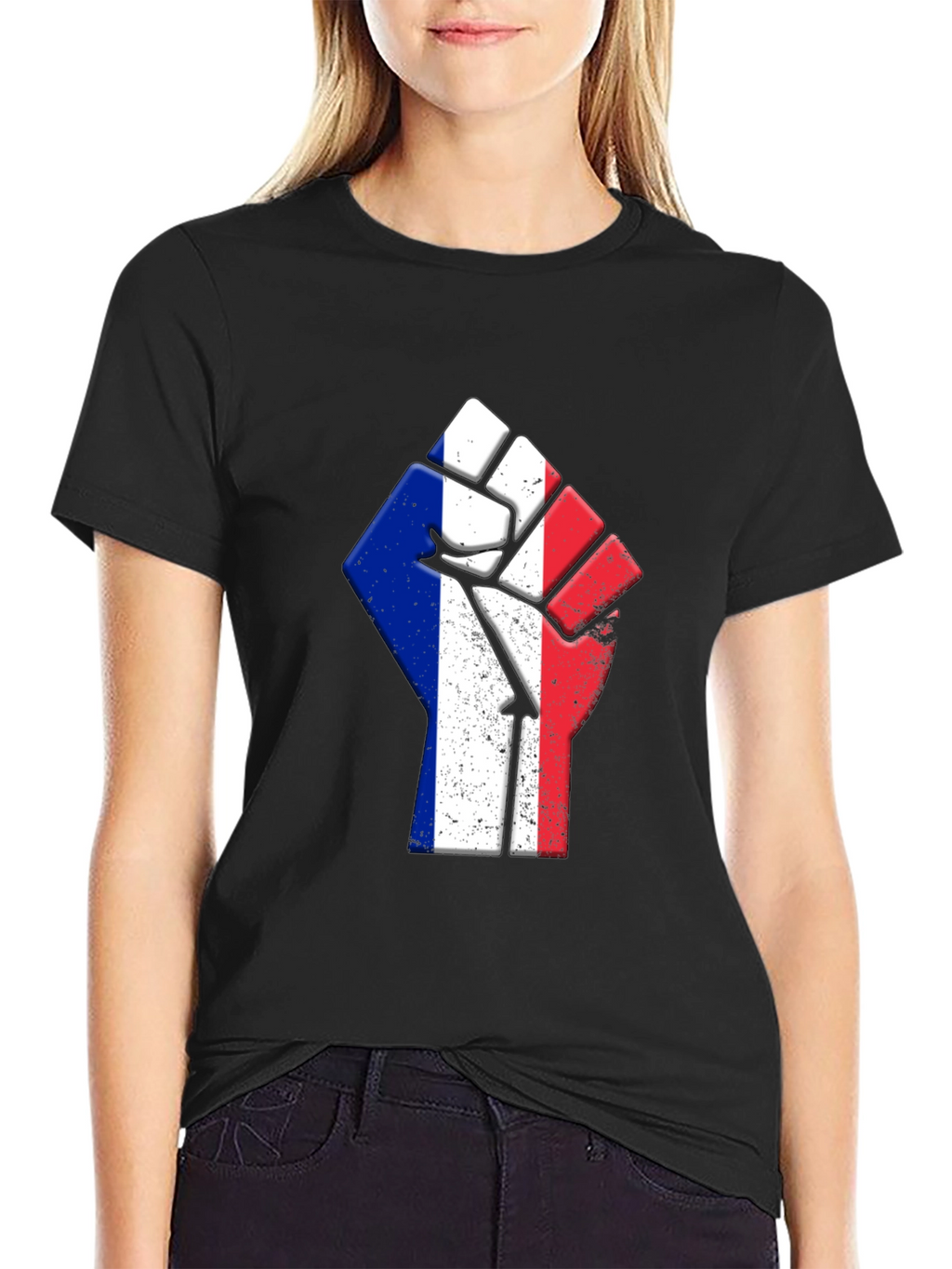 France Flag Fist T-Shirt