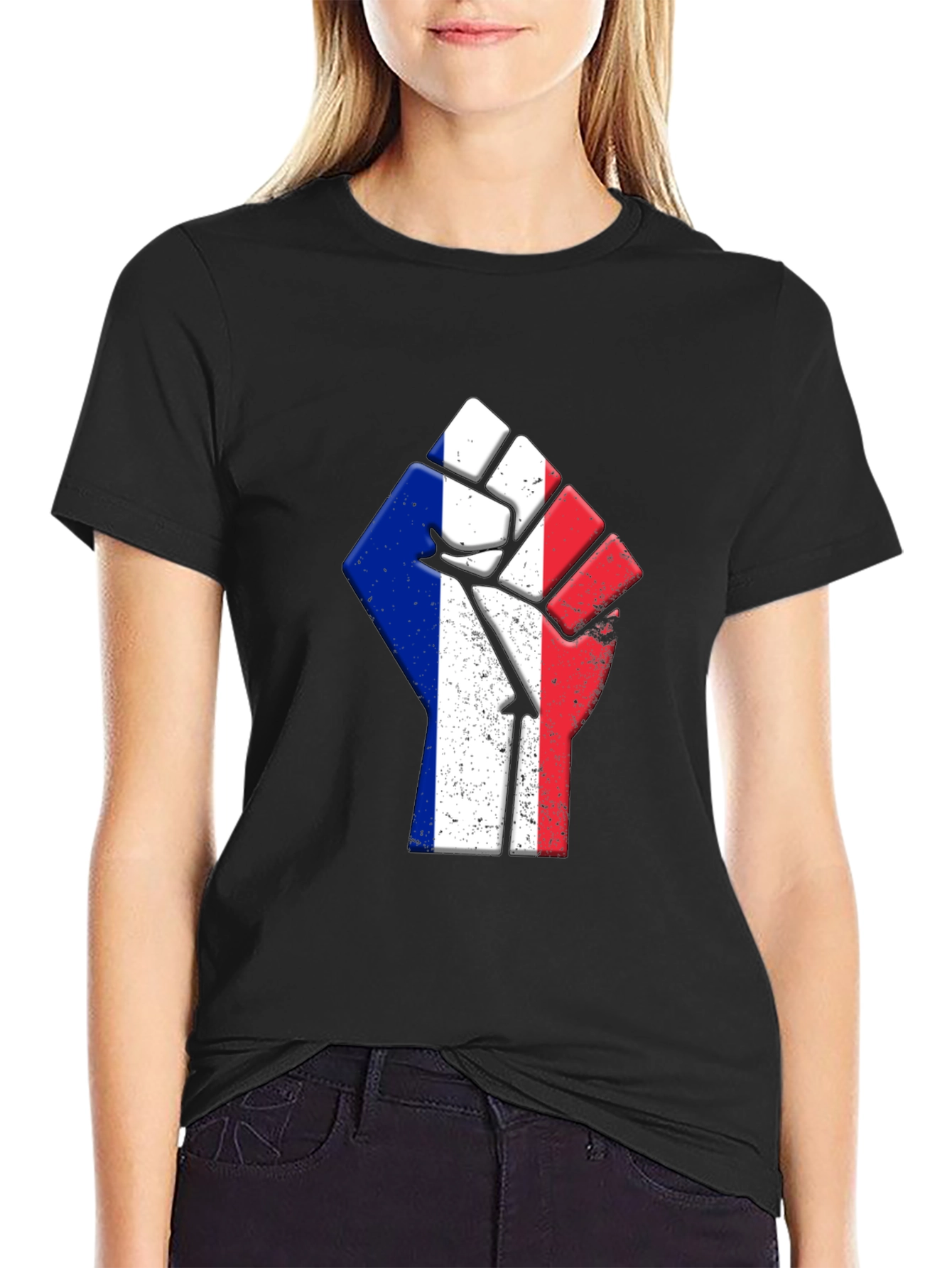 France Flag Fist T-Shirt