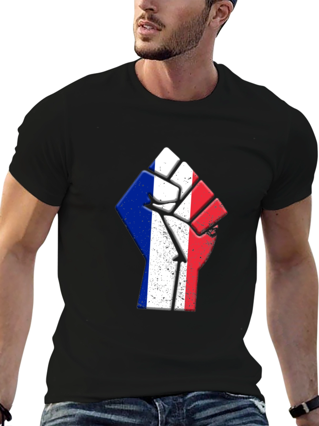 France Flag Fist T-Shirt