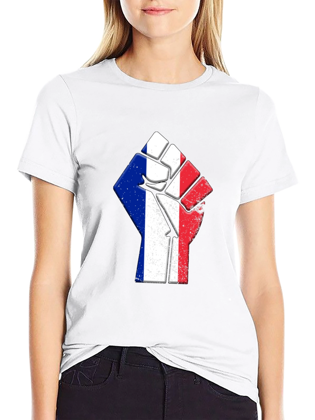 France Flag Fist T-Shirt