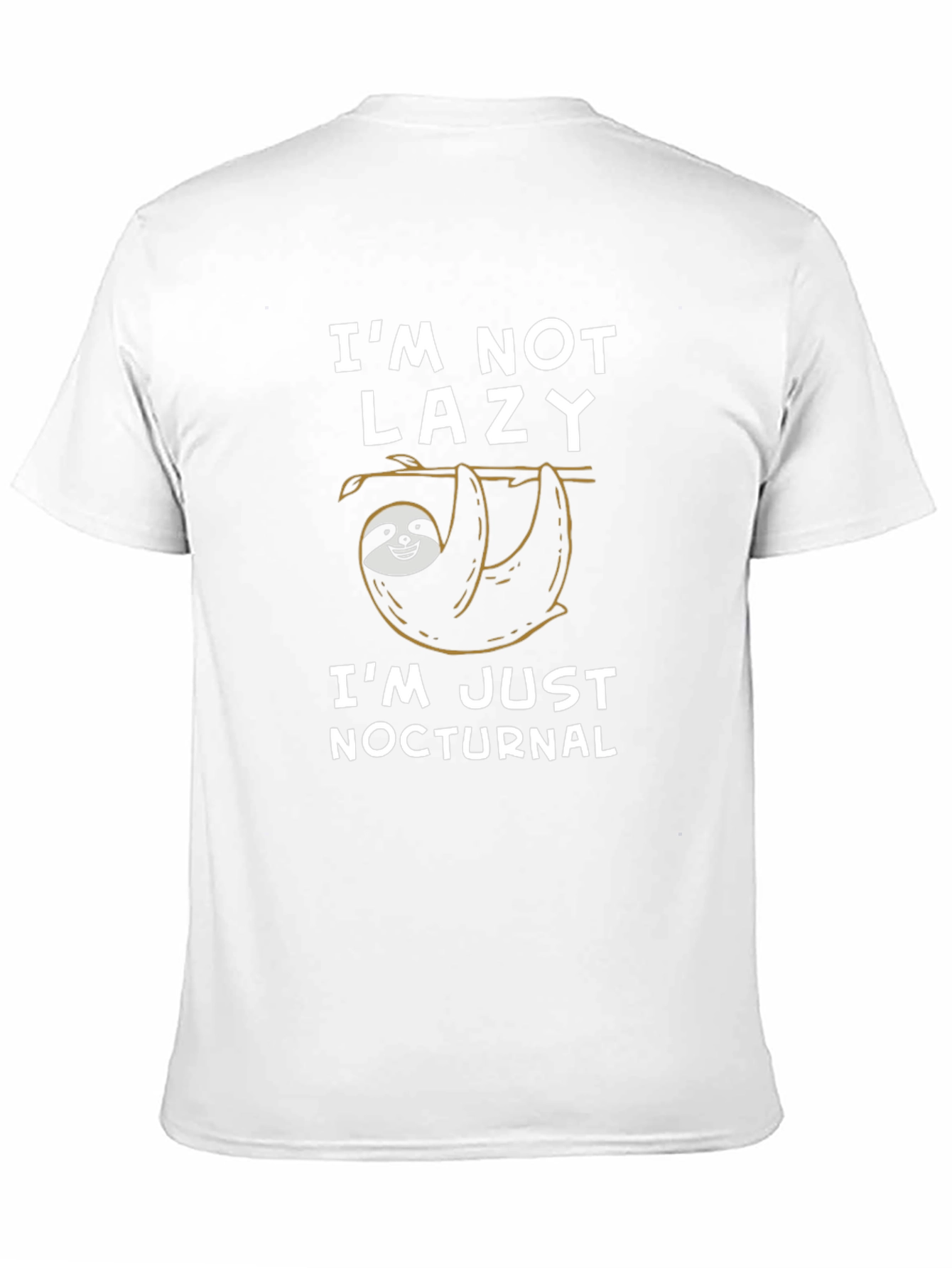 Im Not Lazy Im Nocturnal Sloth Graphic Tee