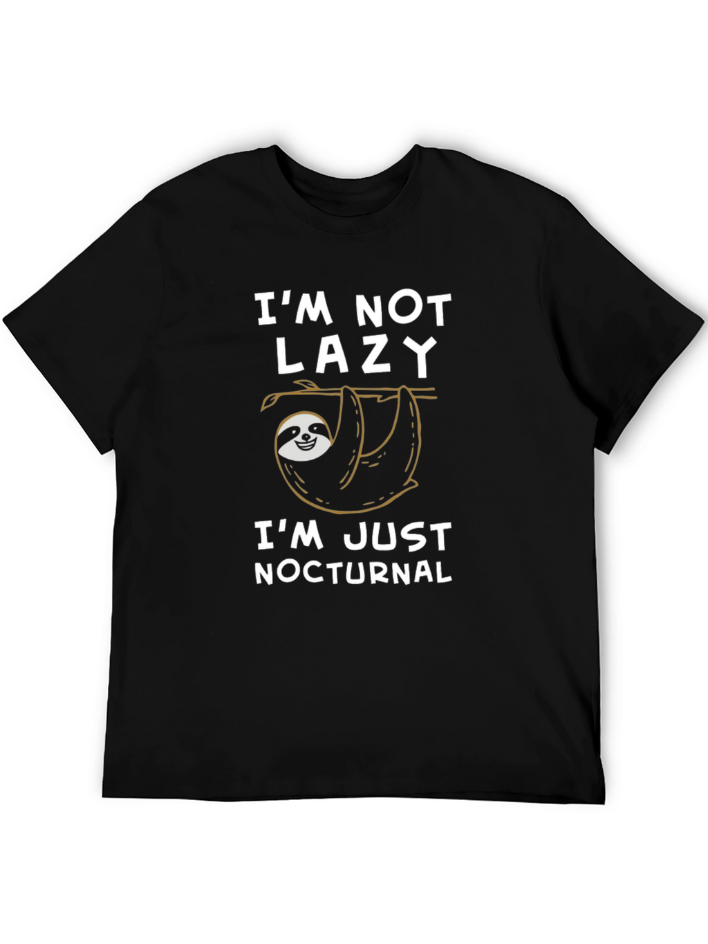 Im Not Lazy Im Nocturnal Sloth Graphic Tee