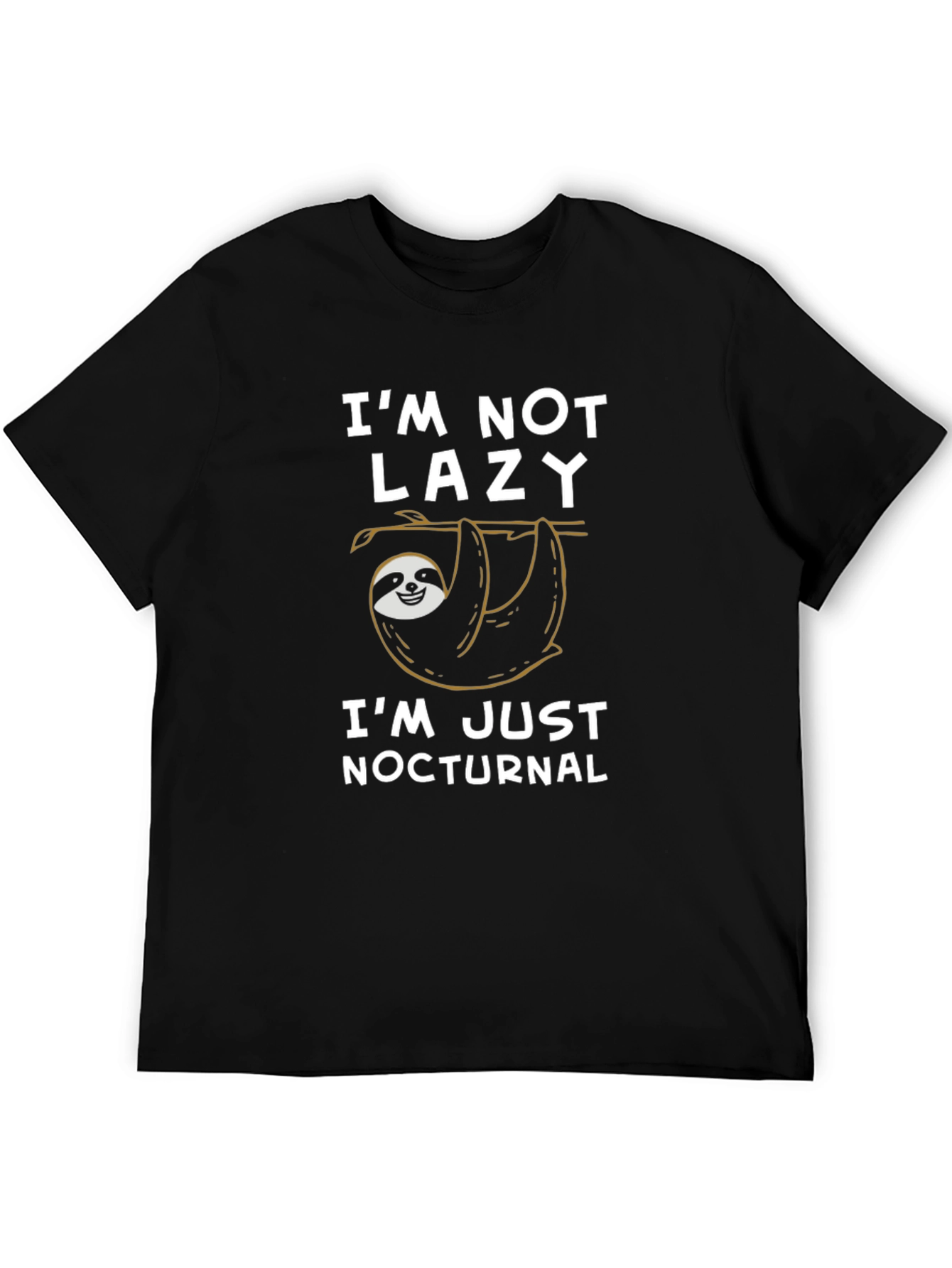 Im Not Lazy Im Nocturnal Sloth Graphic Tee