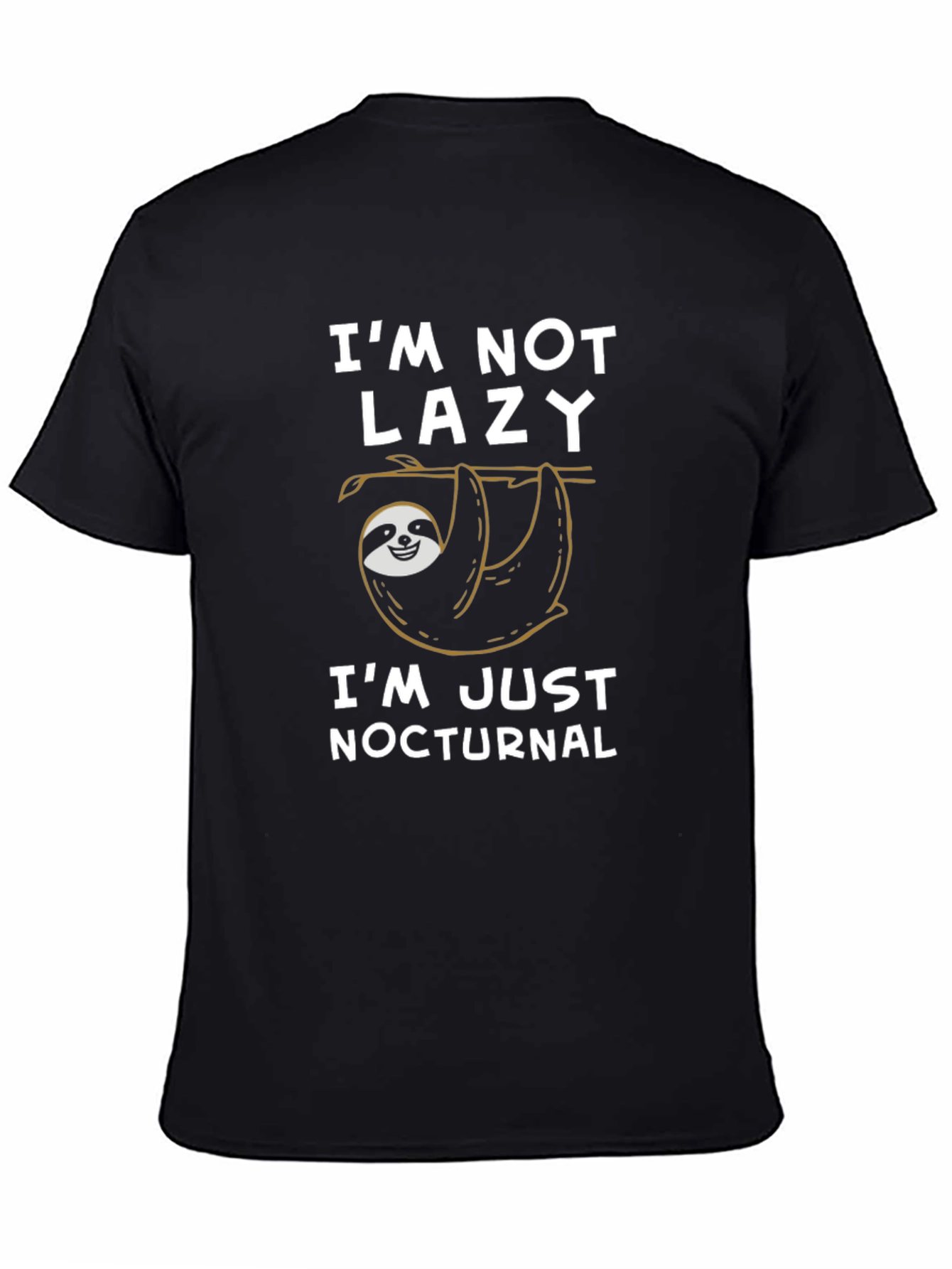Im Not Lazy Im Nocturnal Sloth Graphic Tee