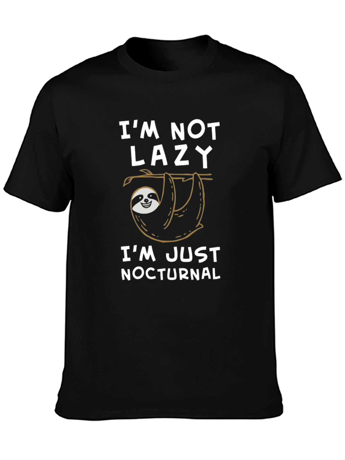 Im Not Lazy Im Nocturnal Sloth Graphic Tee