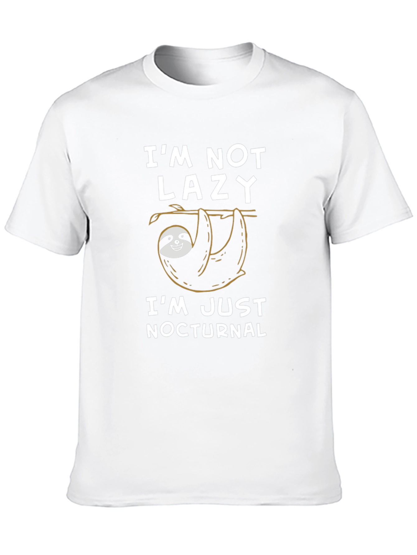 Im Not Lazy Im Nocturnal Sloth Graphic Tee