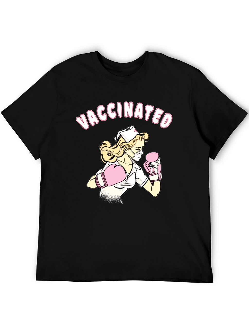 Vaccinated Nurse T-Shirt - Black