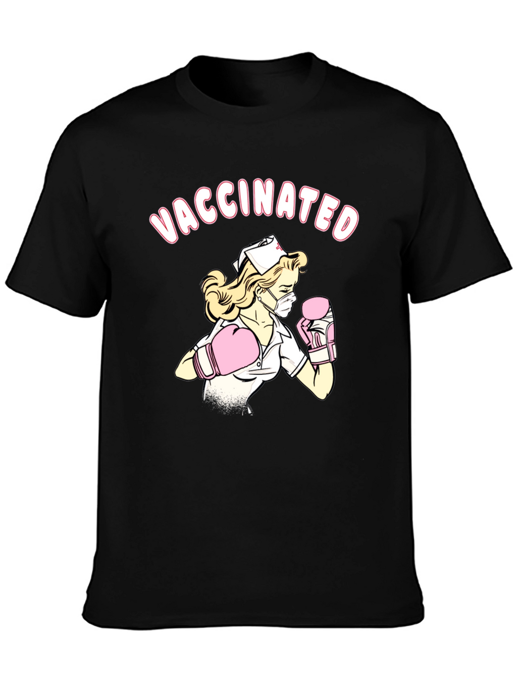Vaccinated Nurse T-Shirt - Black
