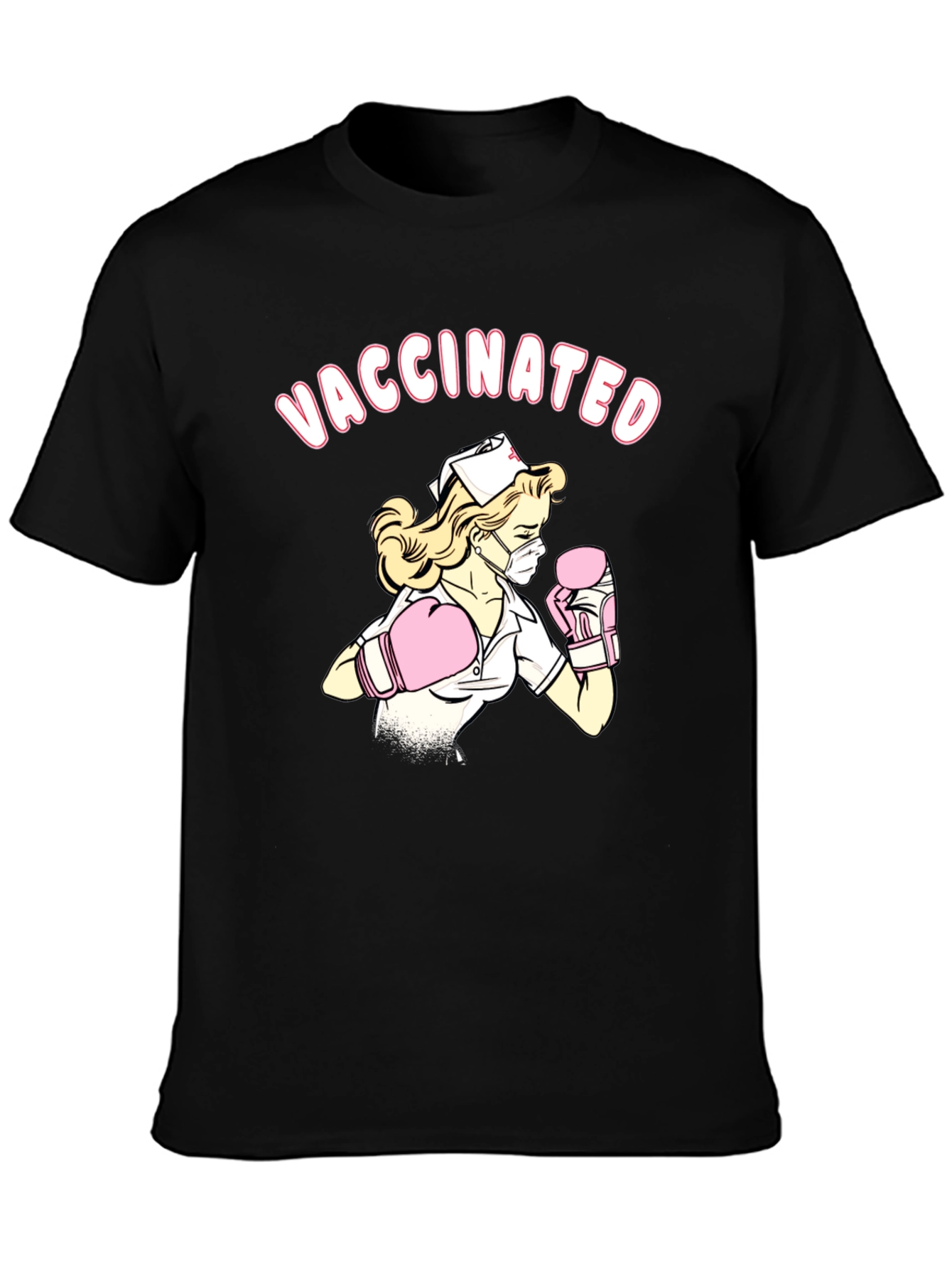 Vaccinated Nurse T-Shirt - Black