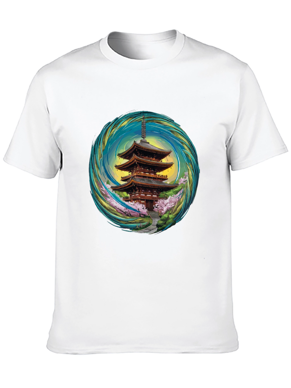 Pagoda T-Shirt - Unique Artistic Design