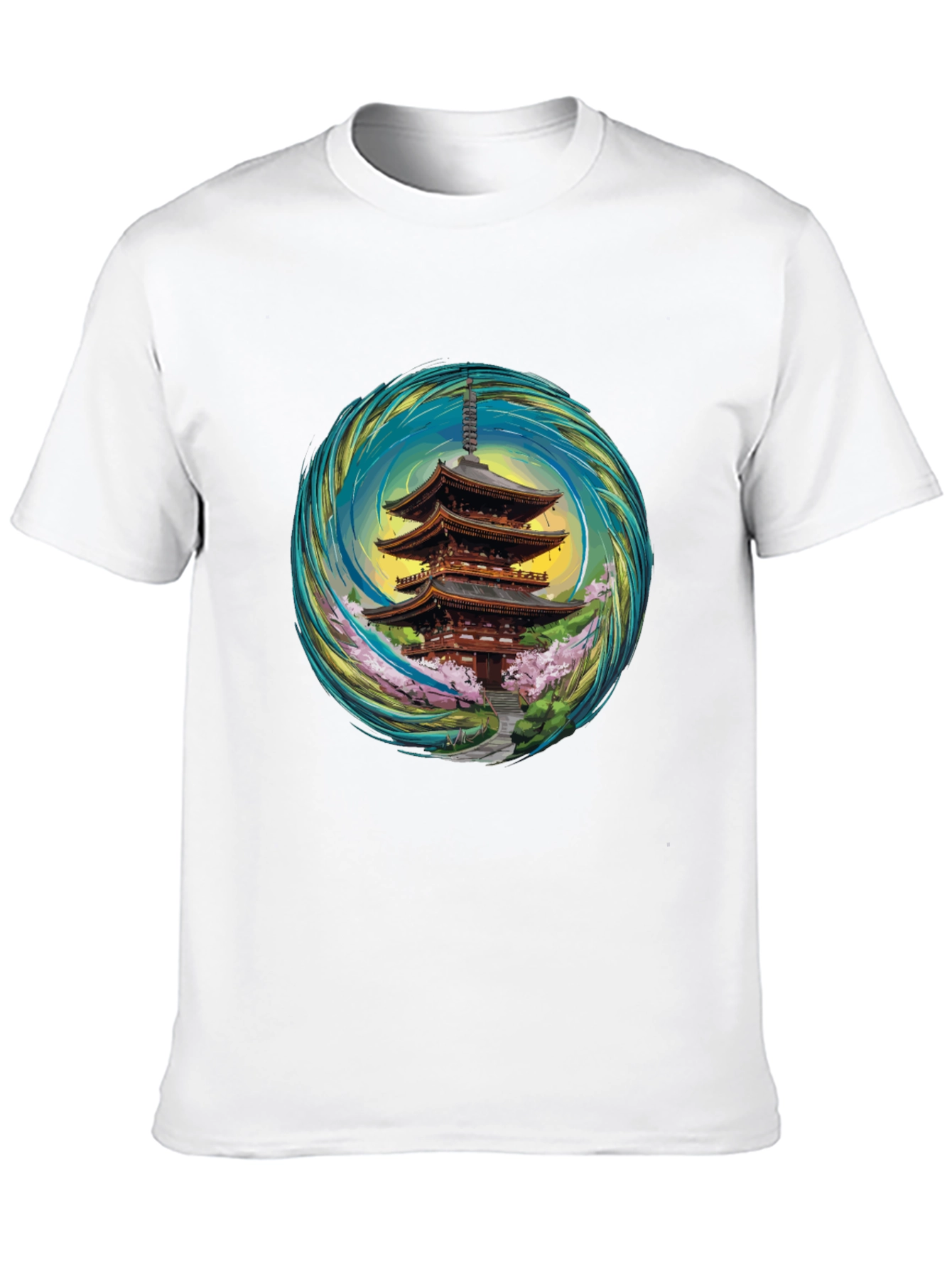 Pagoda T-Shirt - Unique Artistic Design
