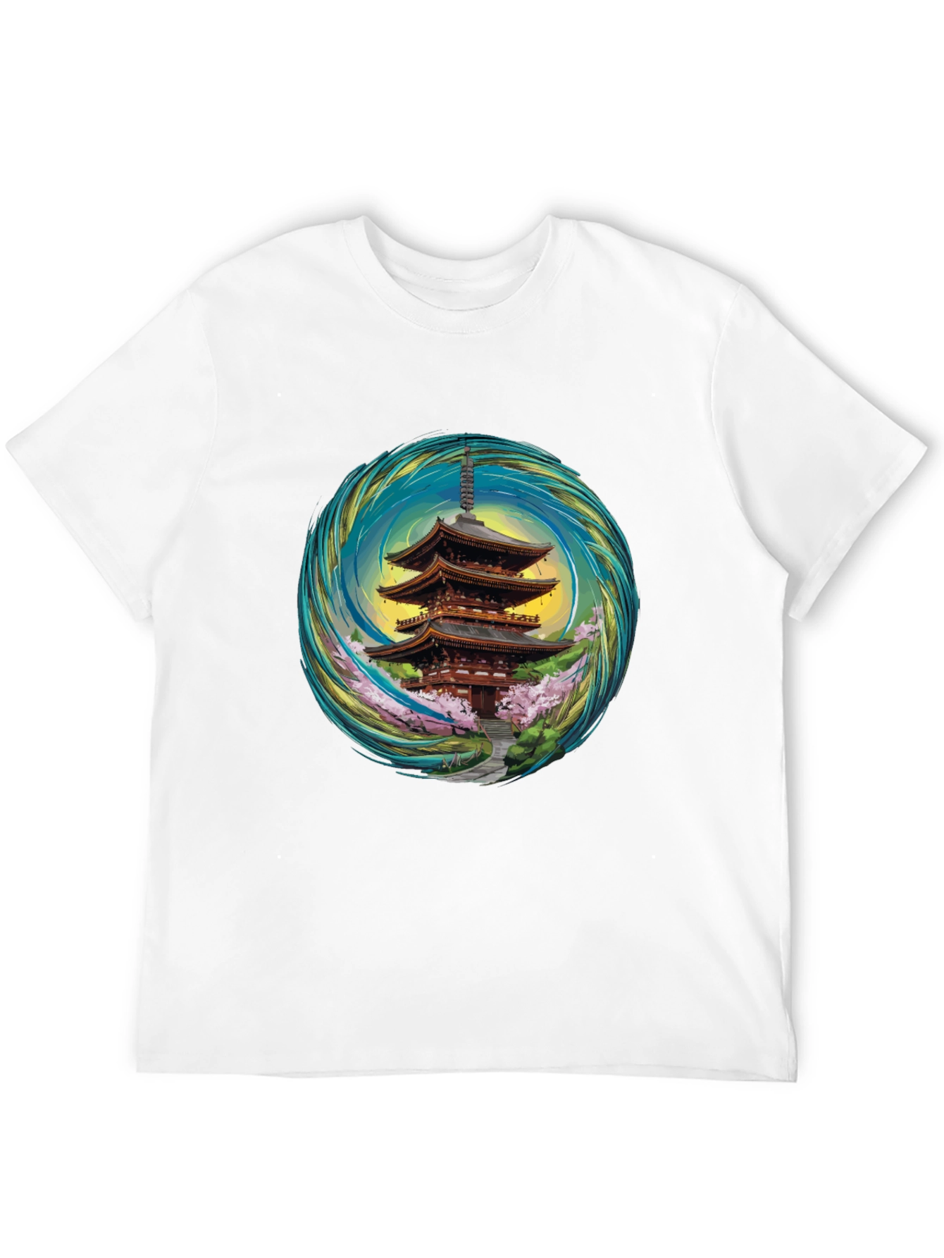 Pagoda T-Shirt - Unique Artistic Design