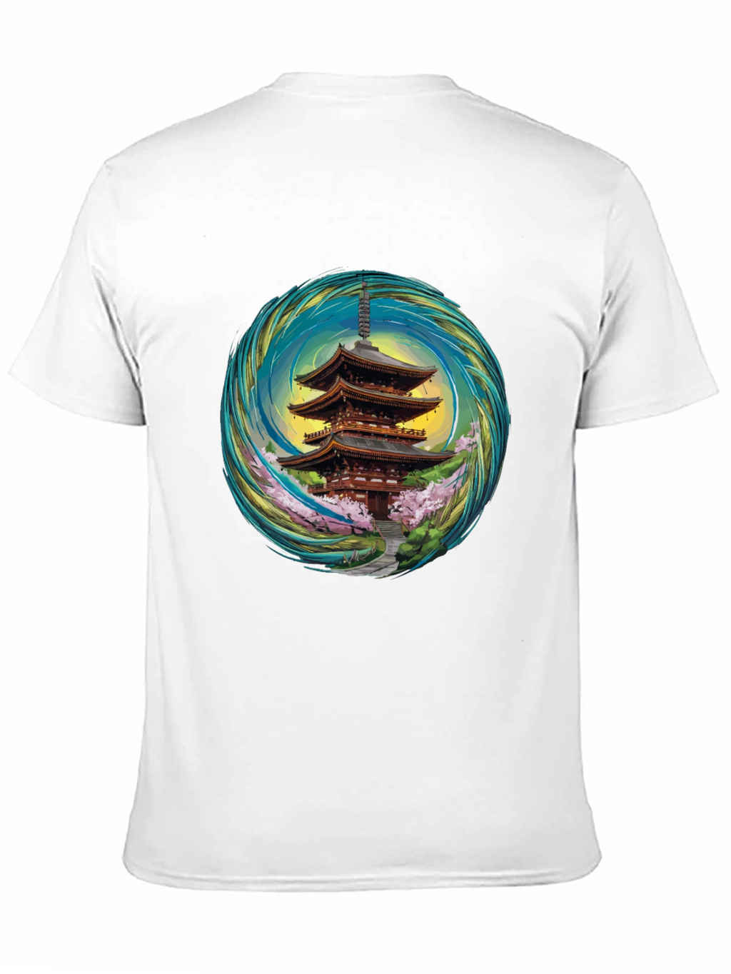 Pagoda T-Shirt - Unique Artistic Design