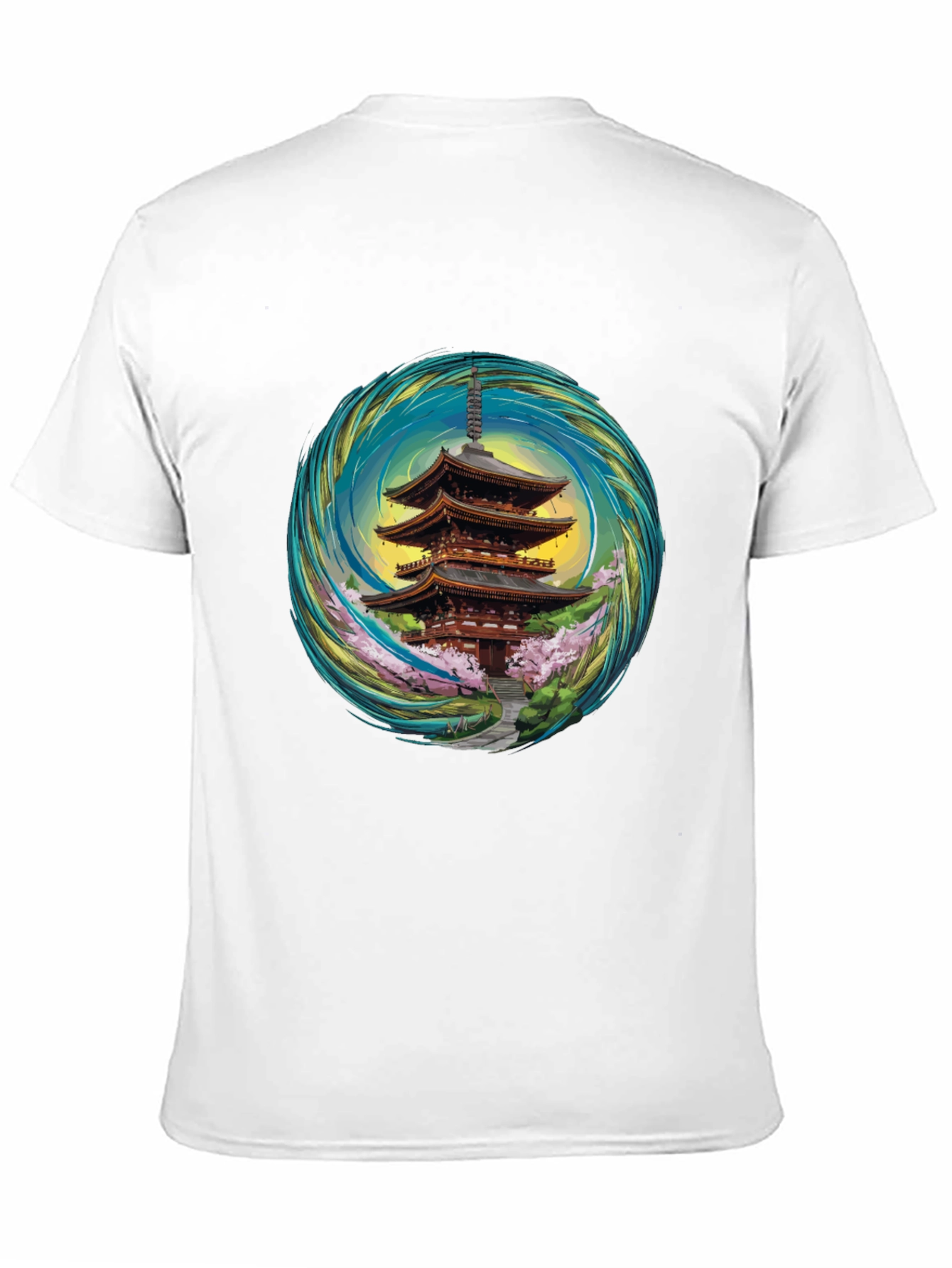 Pagoda T-Shirt - Unique Artistic Design