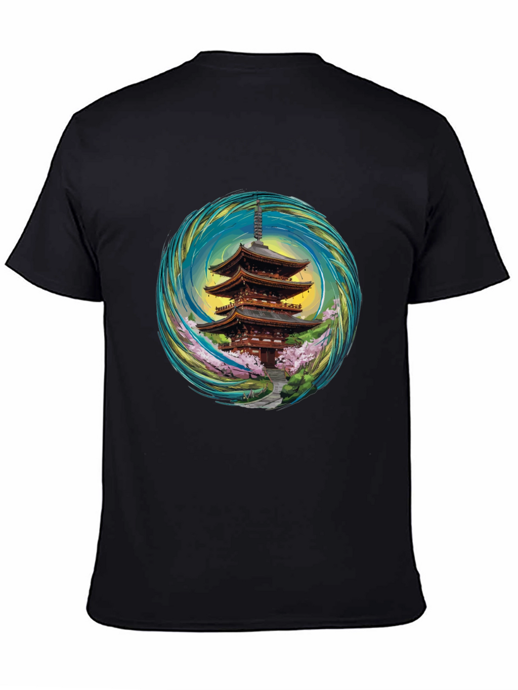 Pagoda T-Shirt - Unique Artistic Design