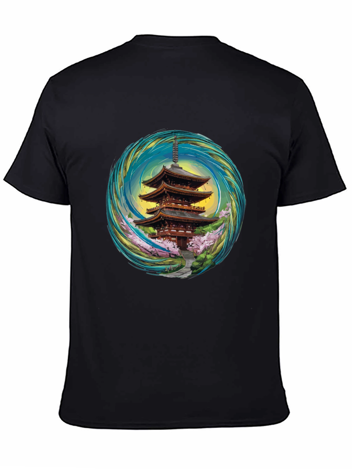 Pagoda T-Shirt - Unique Artistic Design