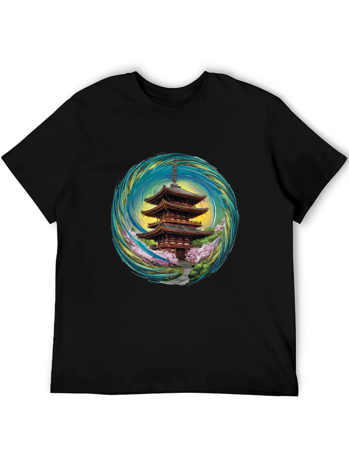 Pagoda T-Shirt - Unique Artistic Design