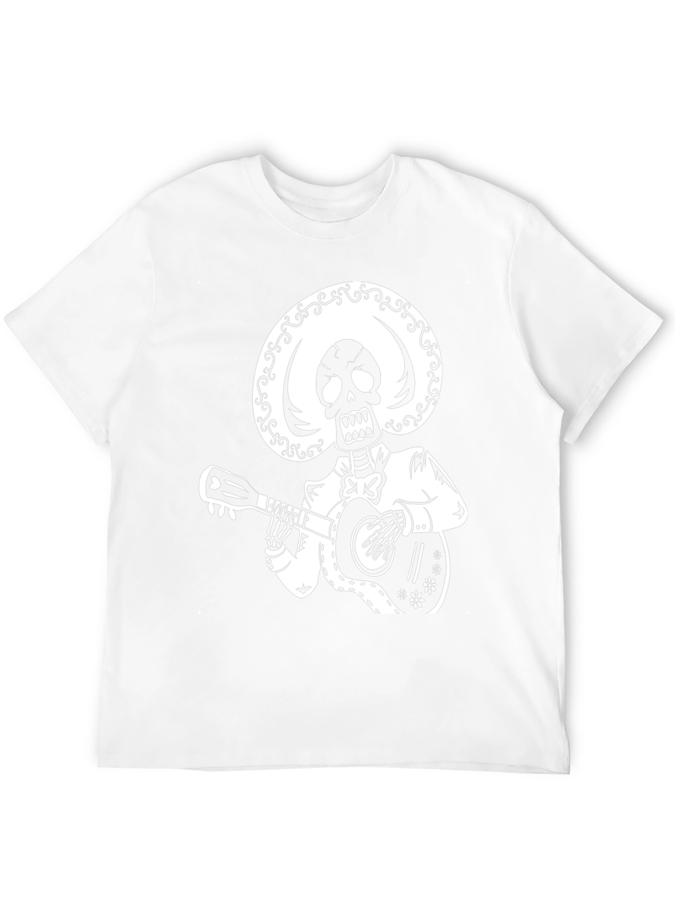 Day of the Dead Skeleton Guitar Player T-Shirt