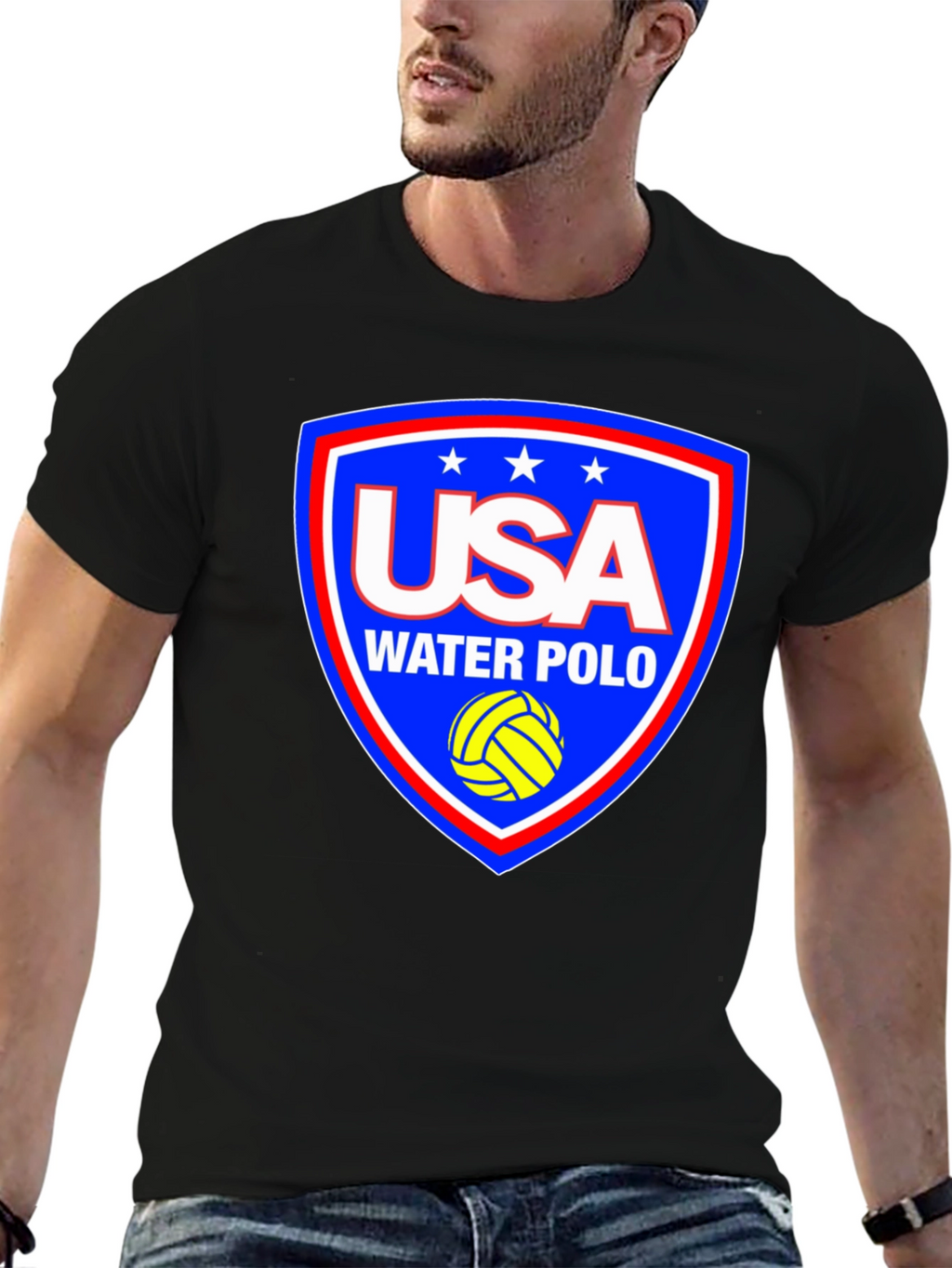 USA Water Polo T-Shirt - Patriotic Design