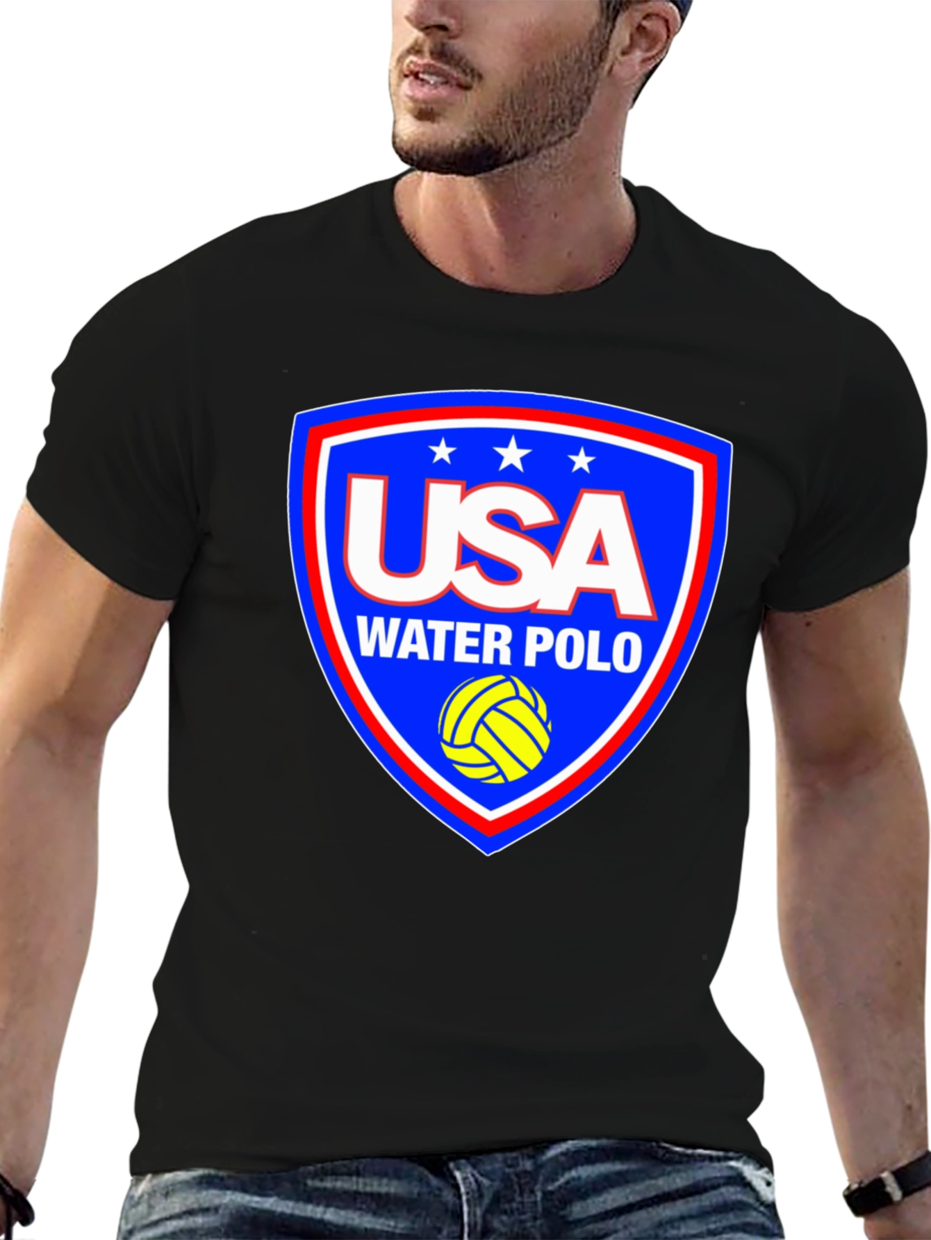 USA Water Polo T-Shirt - Patriotic Design