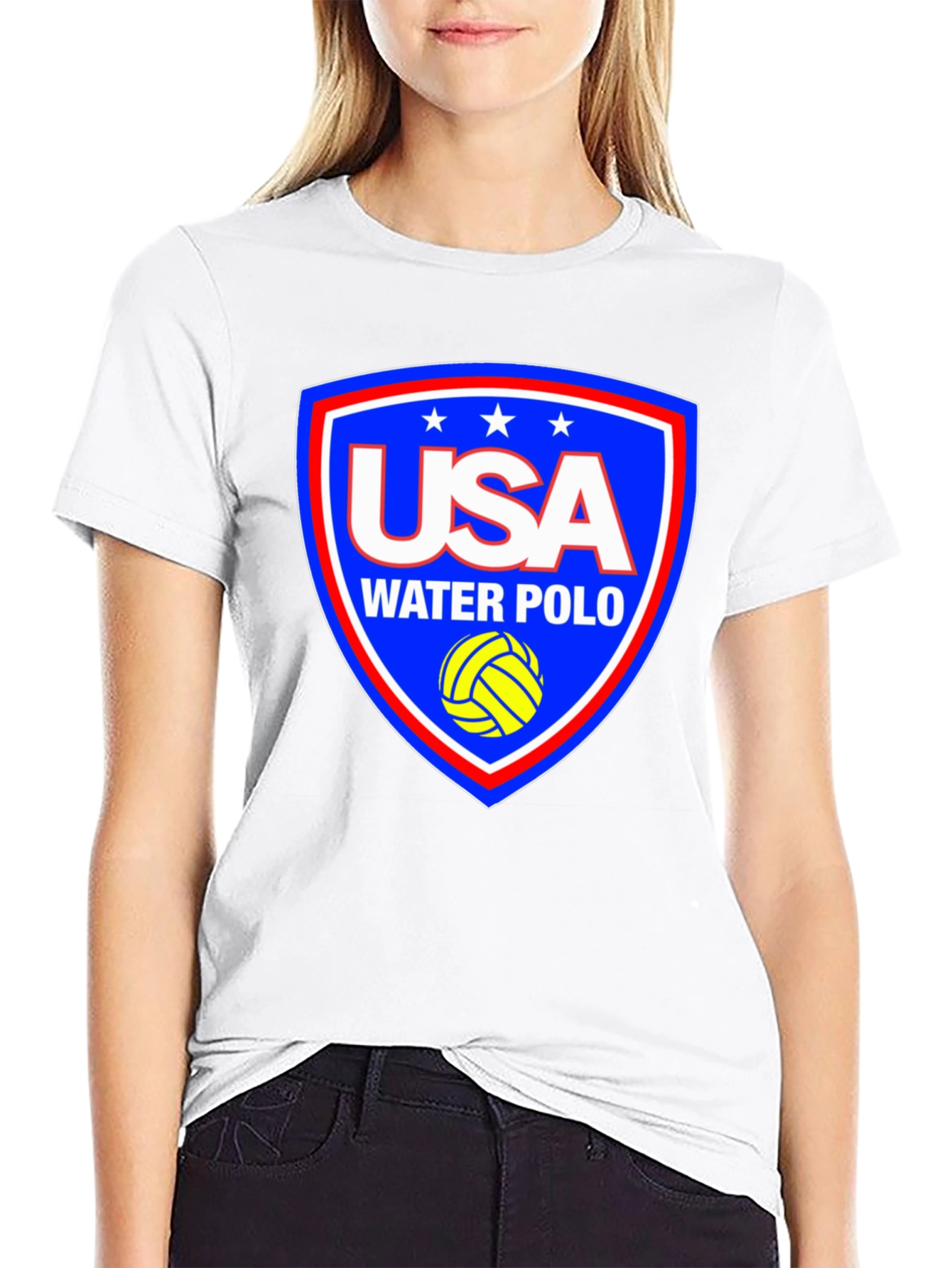 USA Water Polo T-Shirt - Patriotic Design