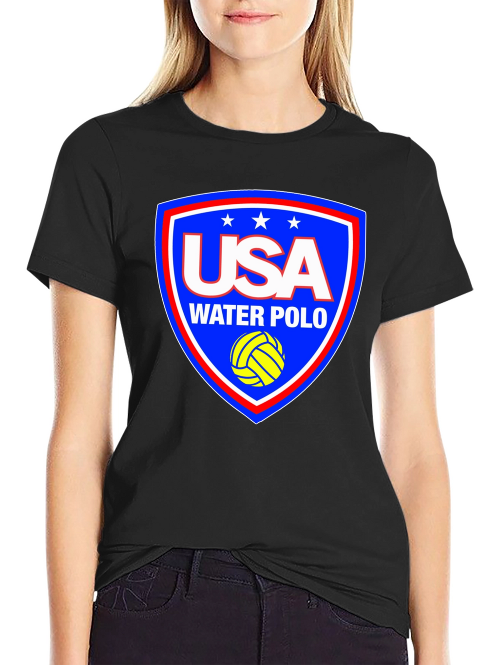 USA Water Polo T-Shirt - Patriotic Design