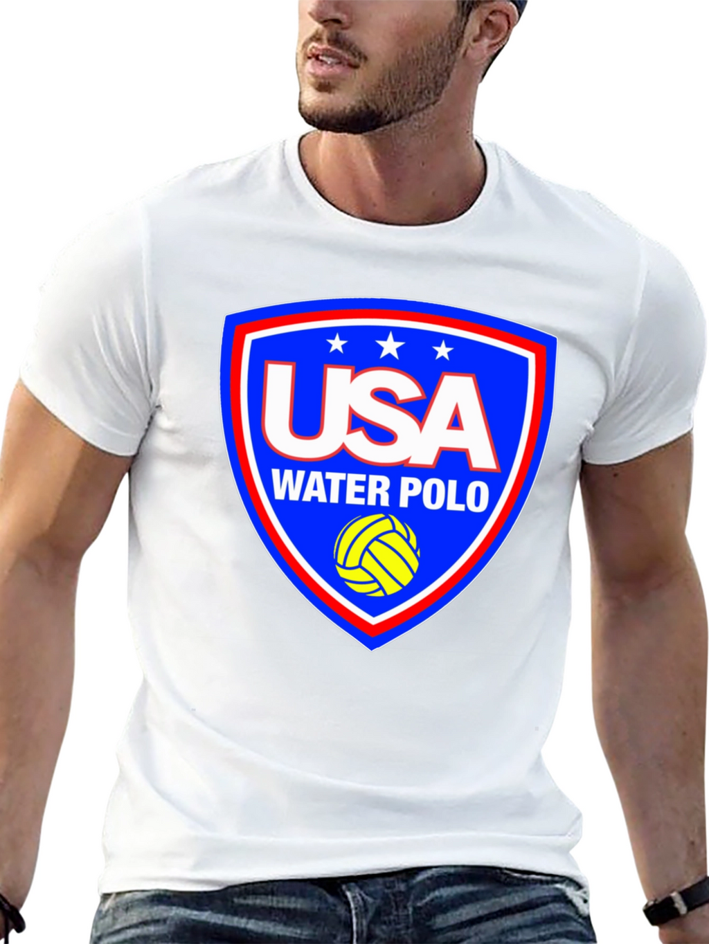 USA Water Polo T-Shirt - Patriotic Design