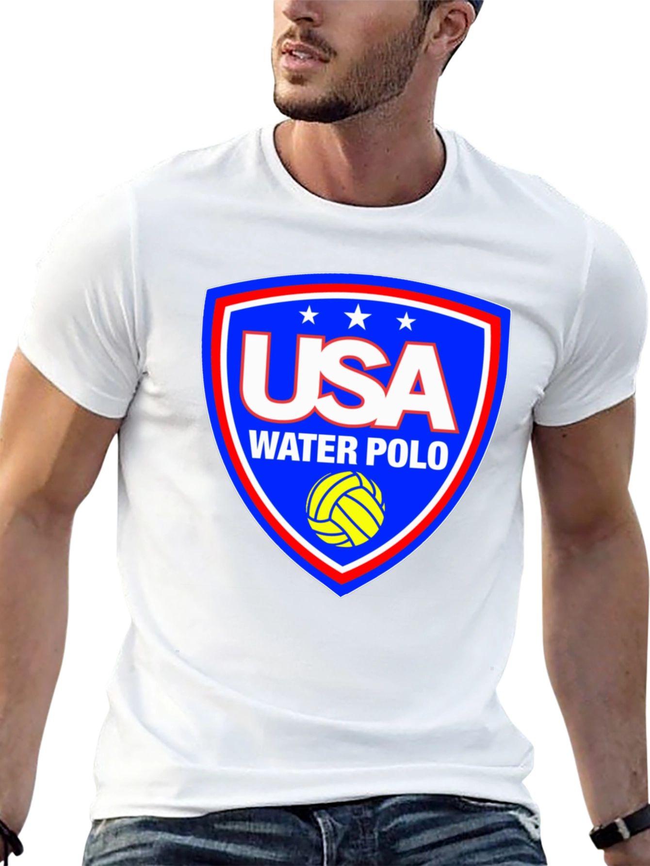 USA Water Polo T-Shirt - Patriotic Design