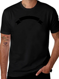 Mens Black Graphic Tee - Customizable Banner Design