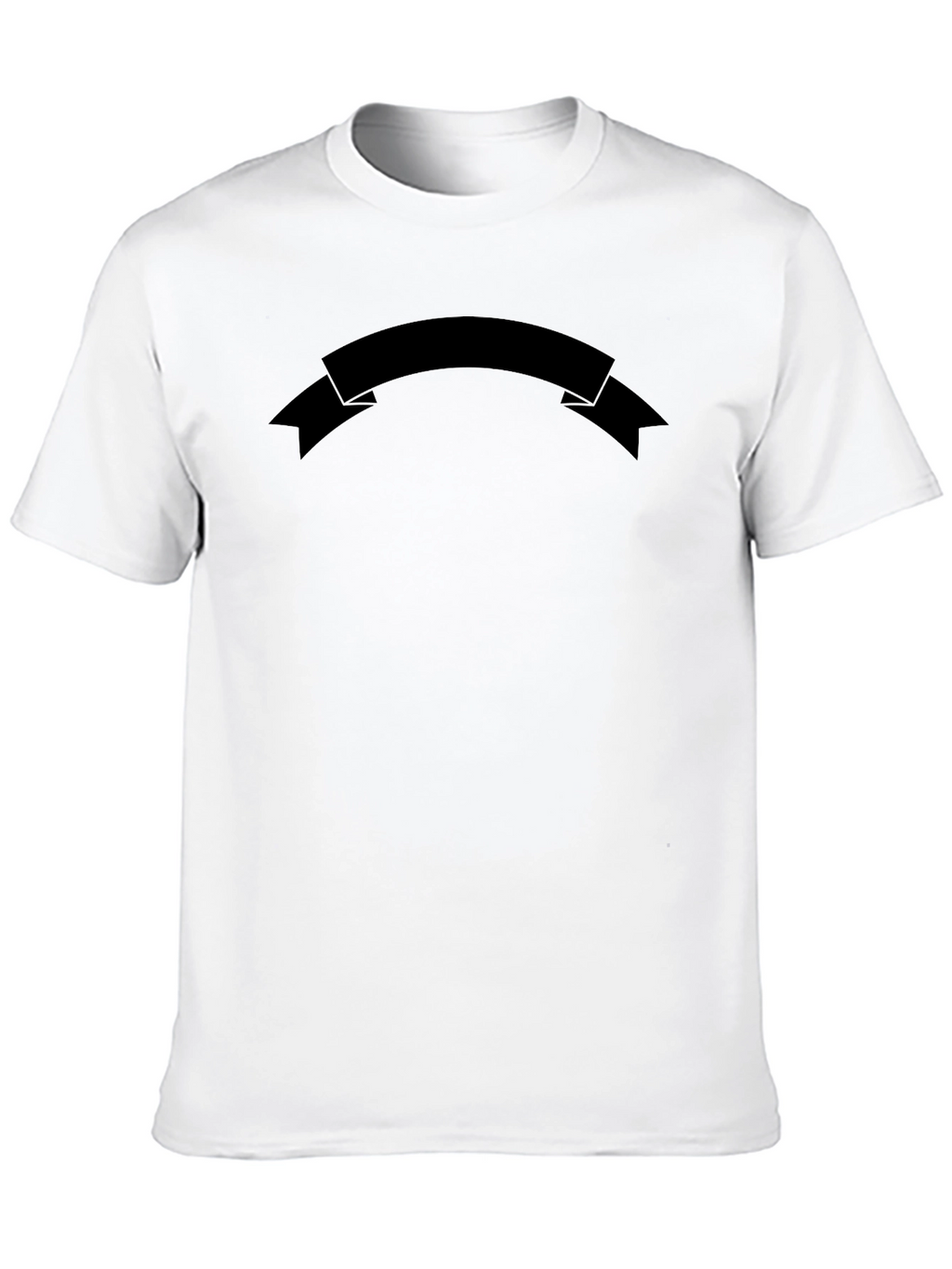 Mens Black Graphic Tee - Customizable Banner Design