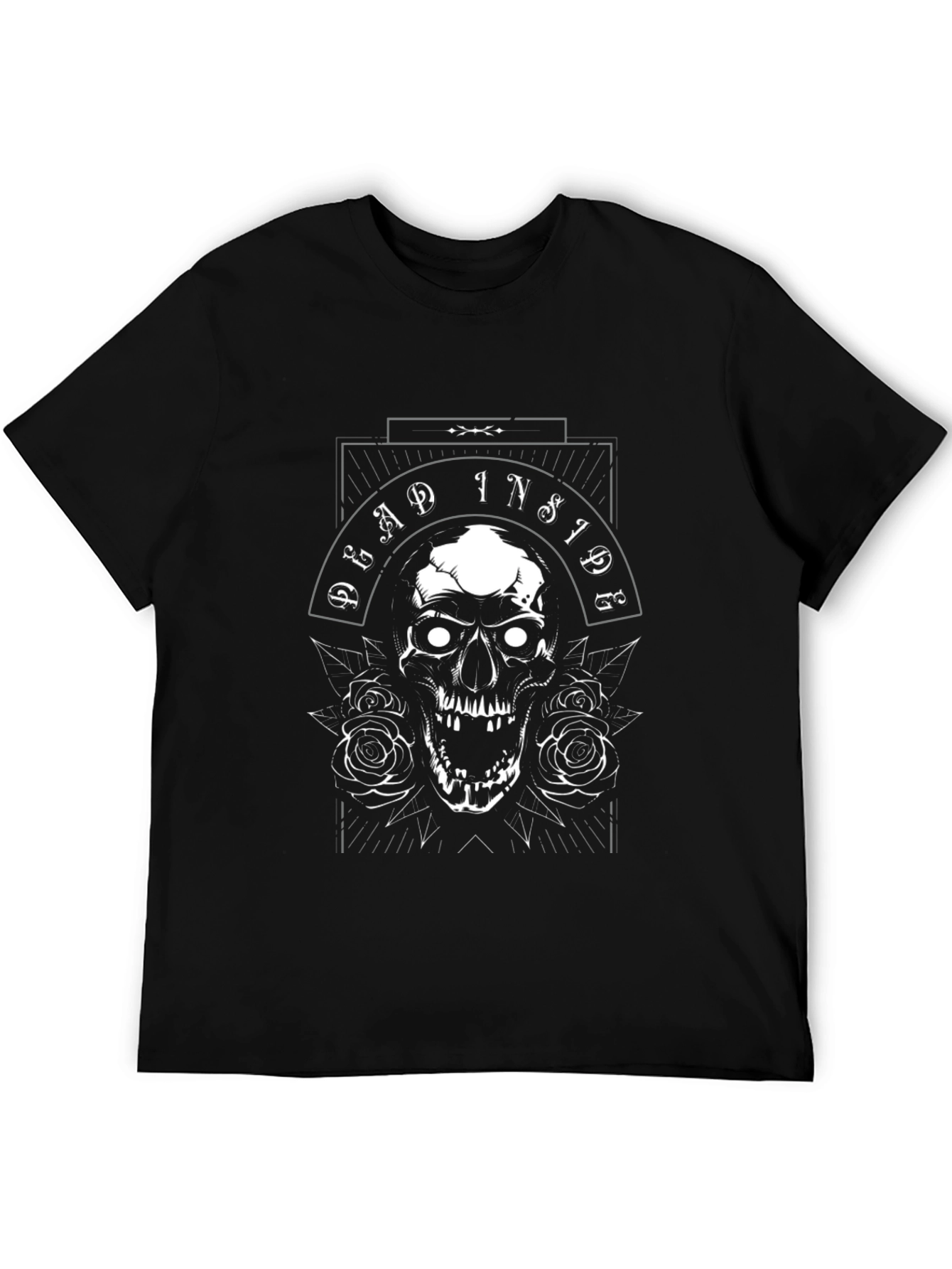 Dead Inside Skull Graphic Tee - Dark Humor T-Shirt