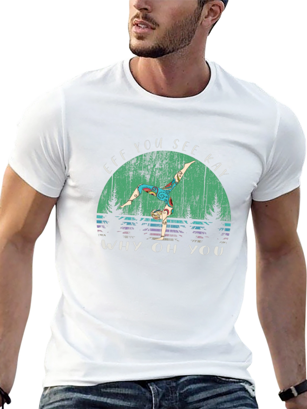 Eff You See Kay Yoga Black Graphic T-Shirt