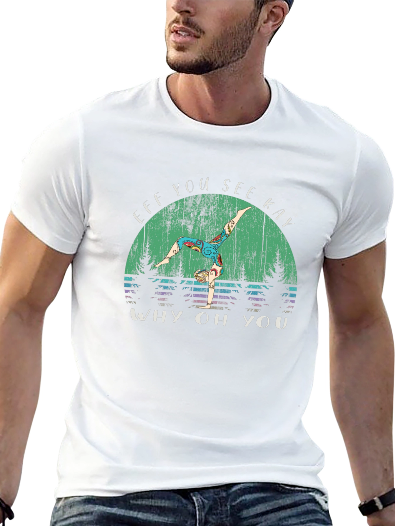 Eff You See Kay Yoga Black Graphic T-Shirt