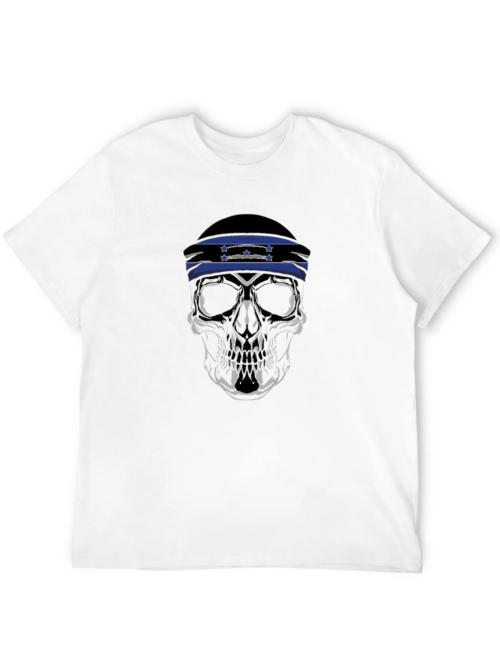Skull Bandana Graphic T-Shirt - Mens Black Tee