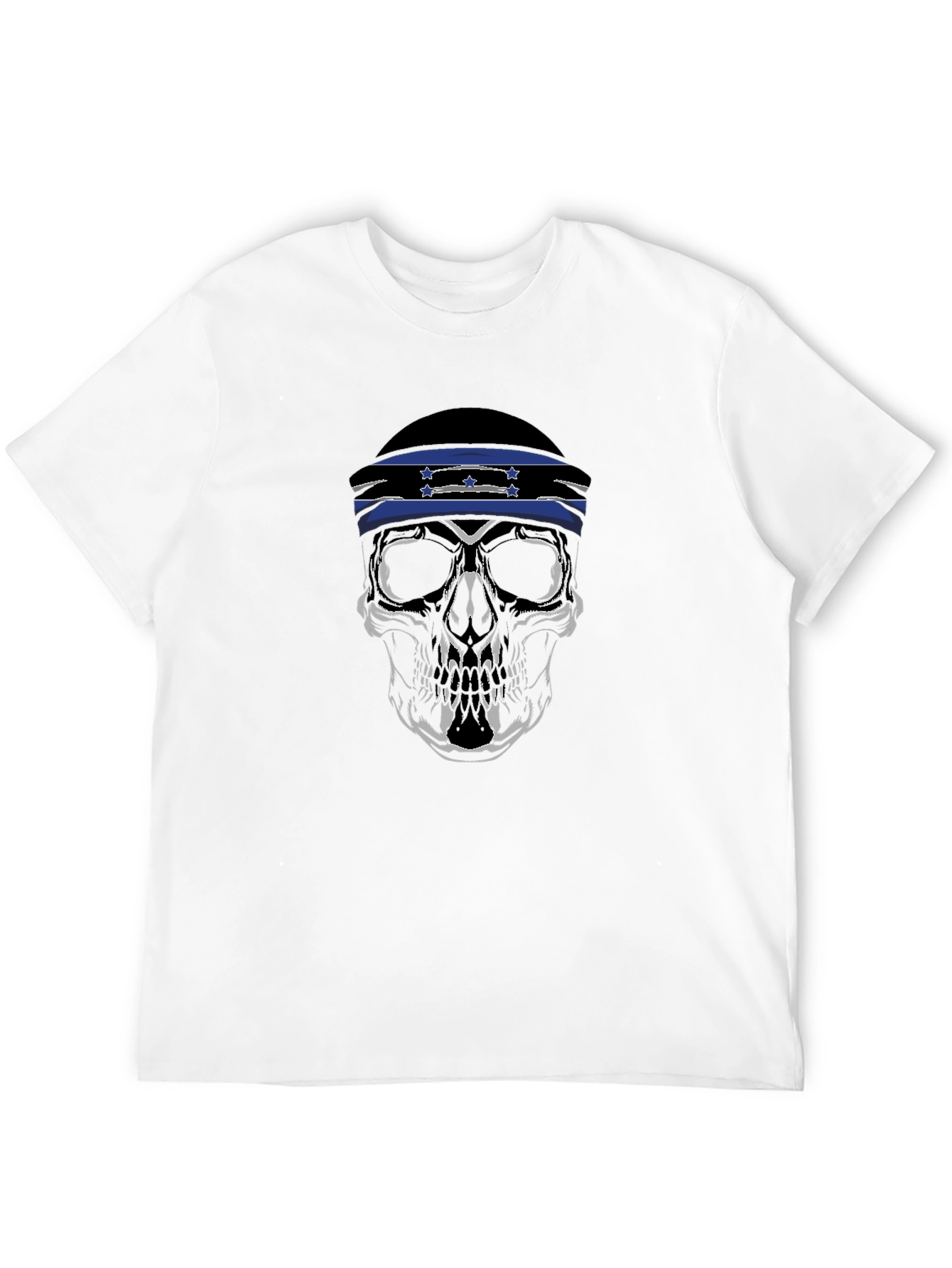 Skull Bandana Graphic T-Shirt - Mens Black Tee