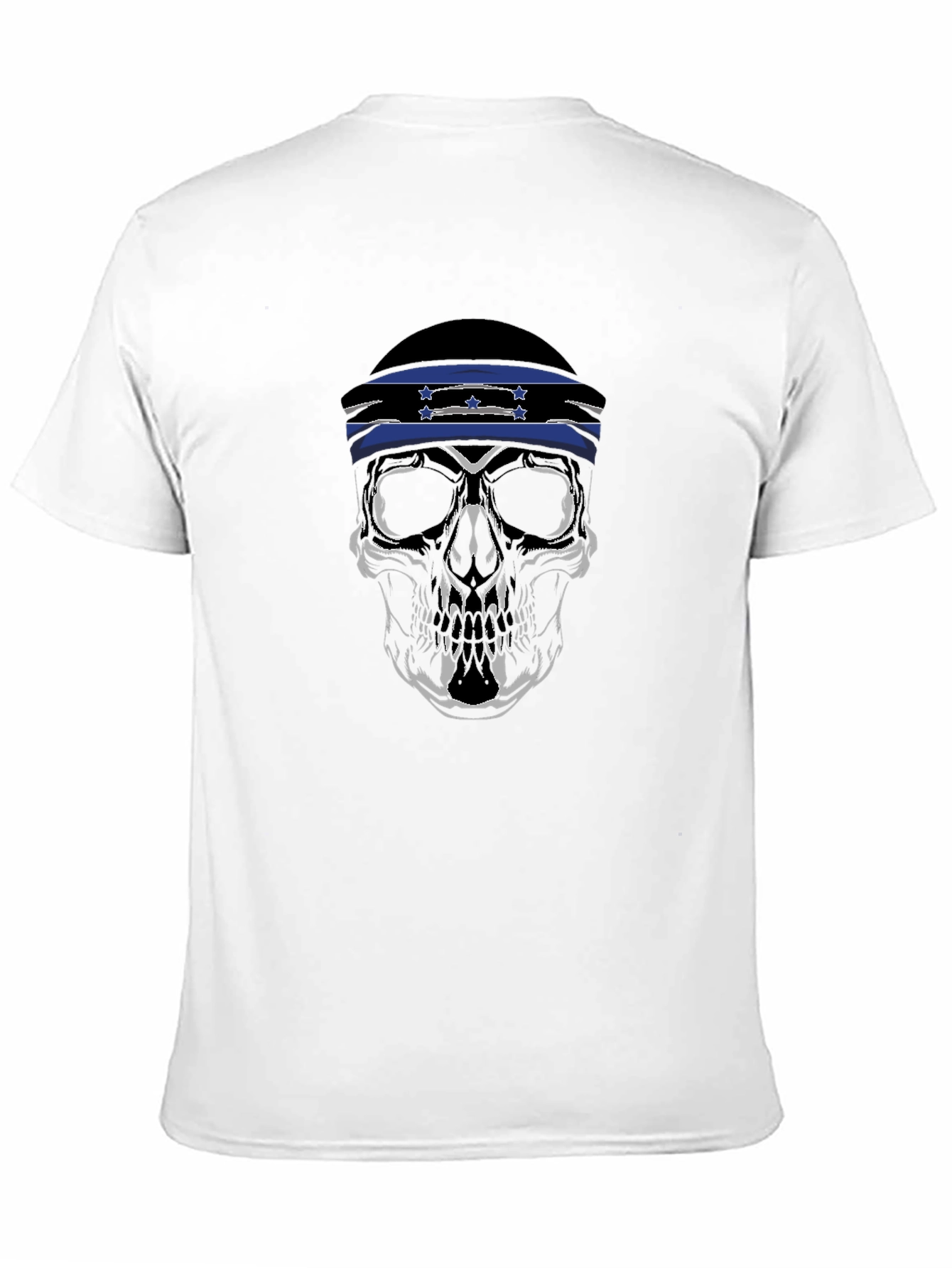 Skull Bandana Graphic T-Shirt - Mens Black Tee