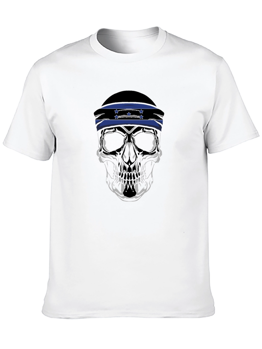 Skull Bandana Graphic T-Shirt - Mens Black Tee
