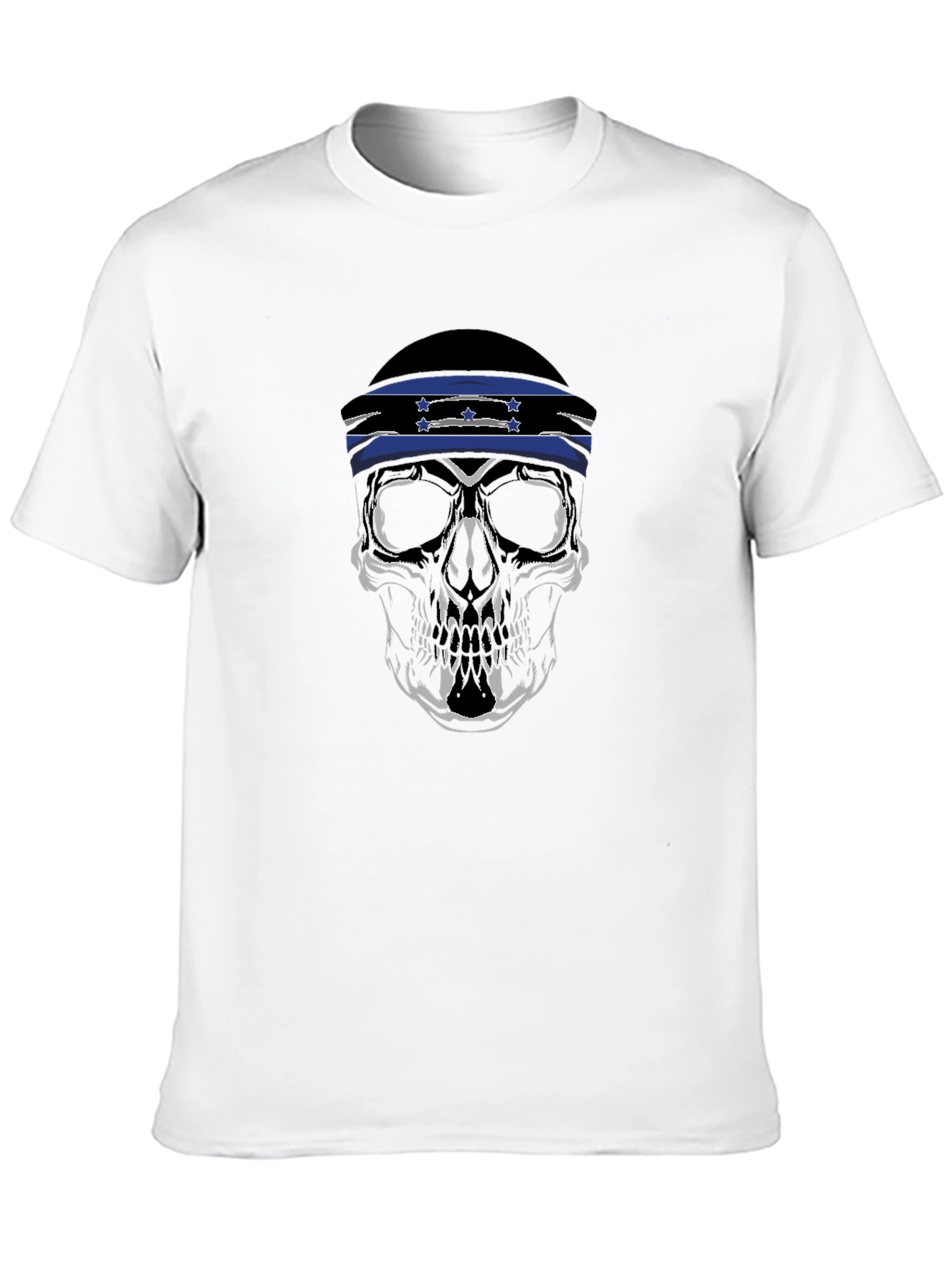 Skull Bandana Graphic T-Shirt - Mens Black Tee