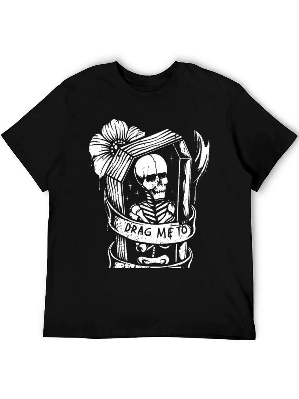 Drag Me To Coffin Skeleton Graphic T-Shirt