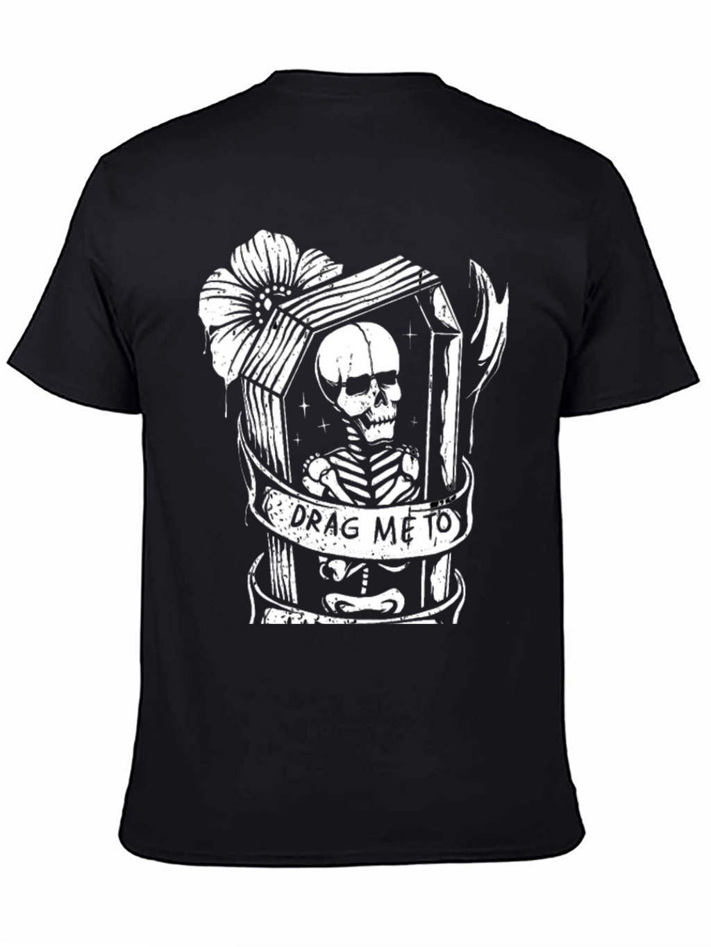 Drag Me To Coffin Skeleton Graphic T-Shirt