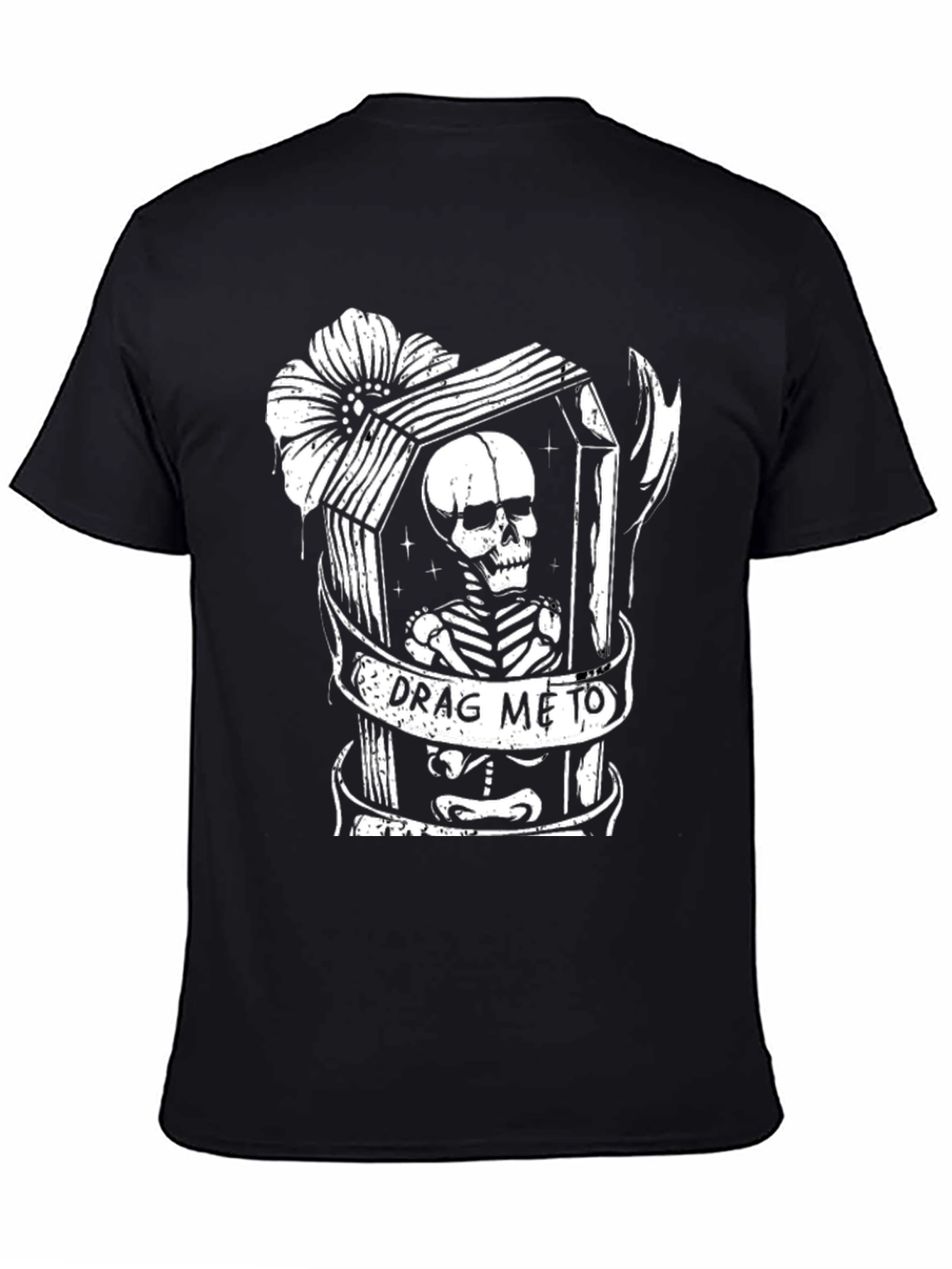 Drag Me To Coffin Skeleton Graphic T-Shirt