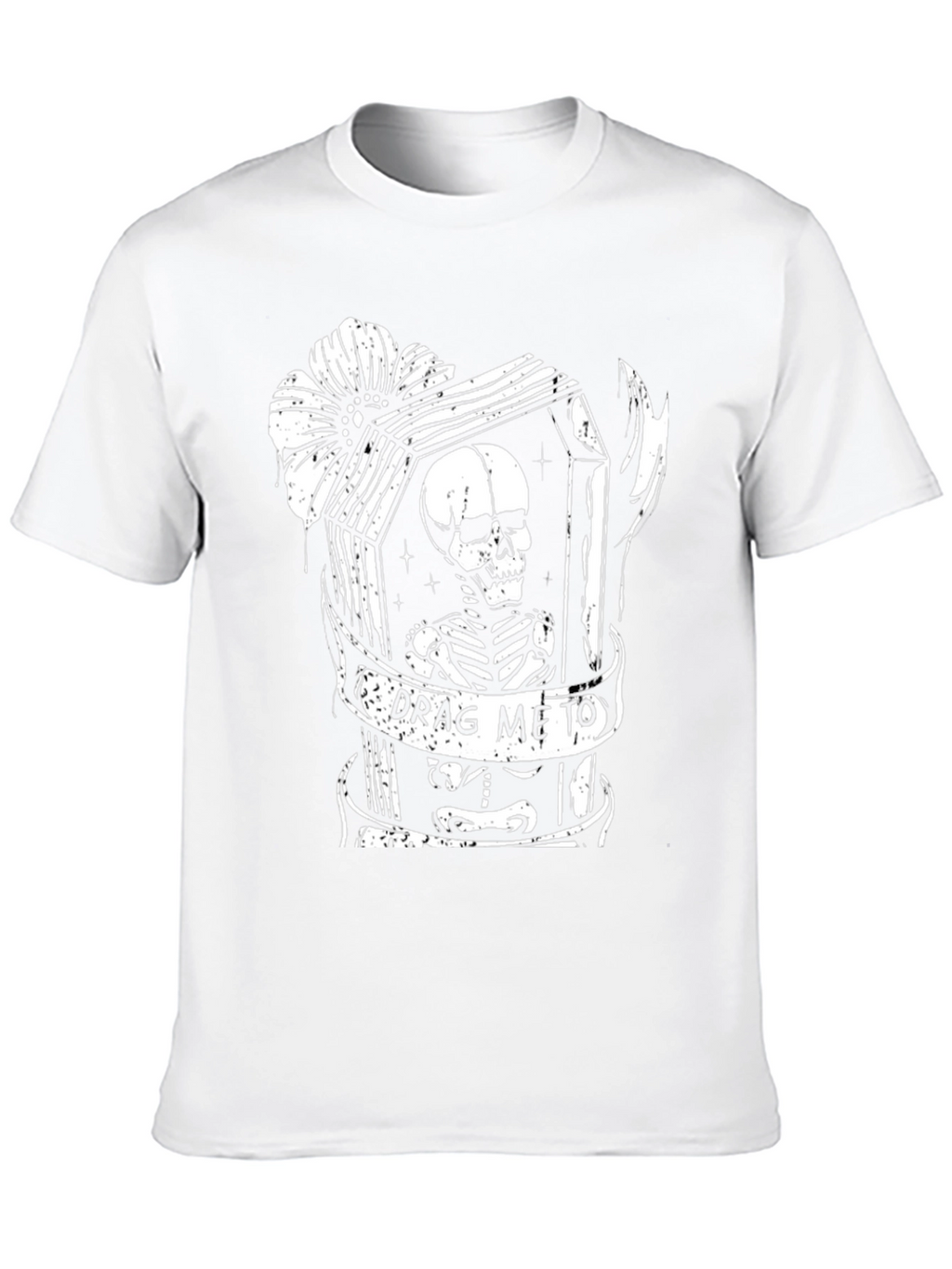 Drag Me To Coffin Skeleton Graphic T-Shirt
