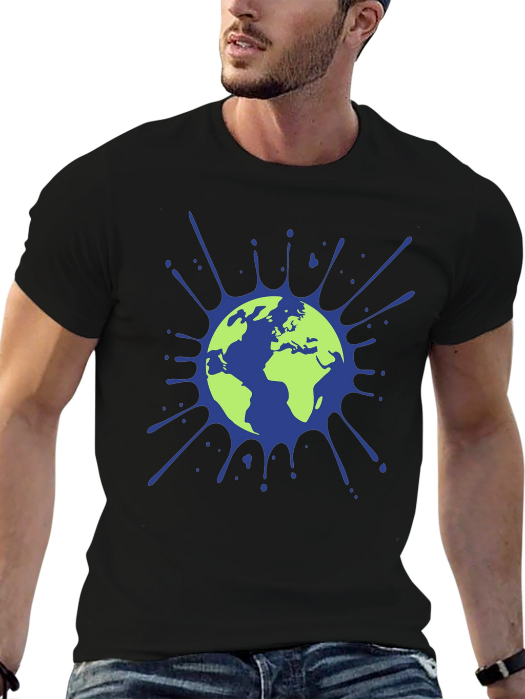 Earth Splatter Graphic Tee - Eco-Friendly Design