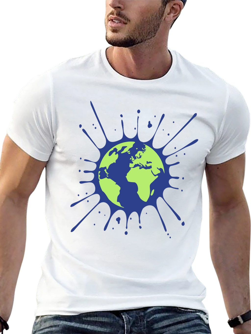 Earth Splatter Graphic Tee - Eco-Friendly Design