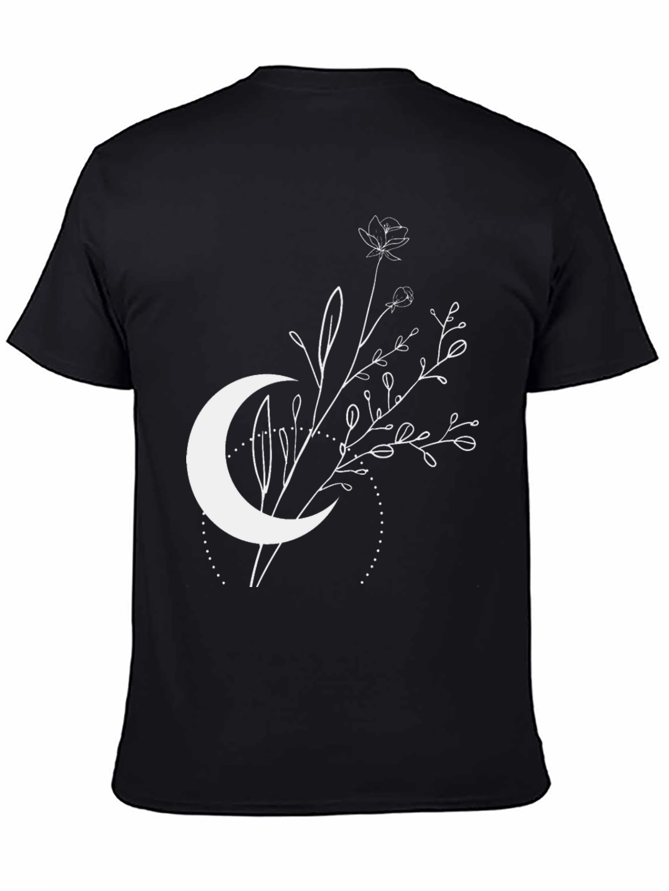Moon & Floral Graphic T-Shirt - Stylish Casual Wear