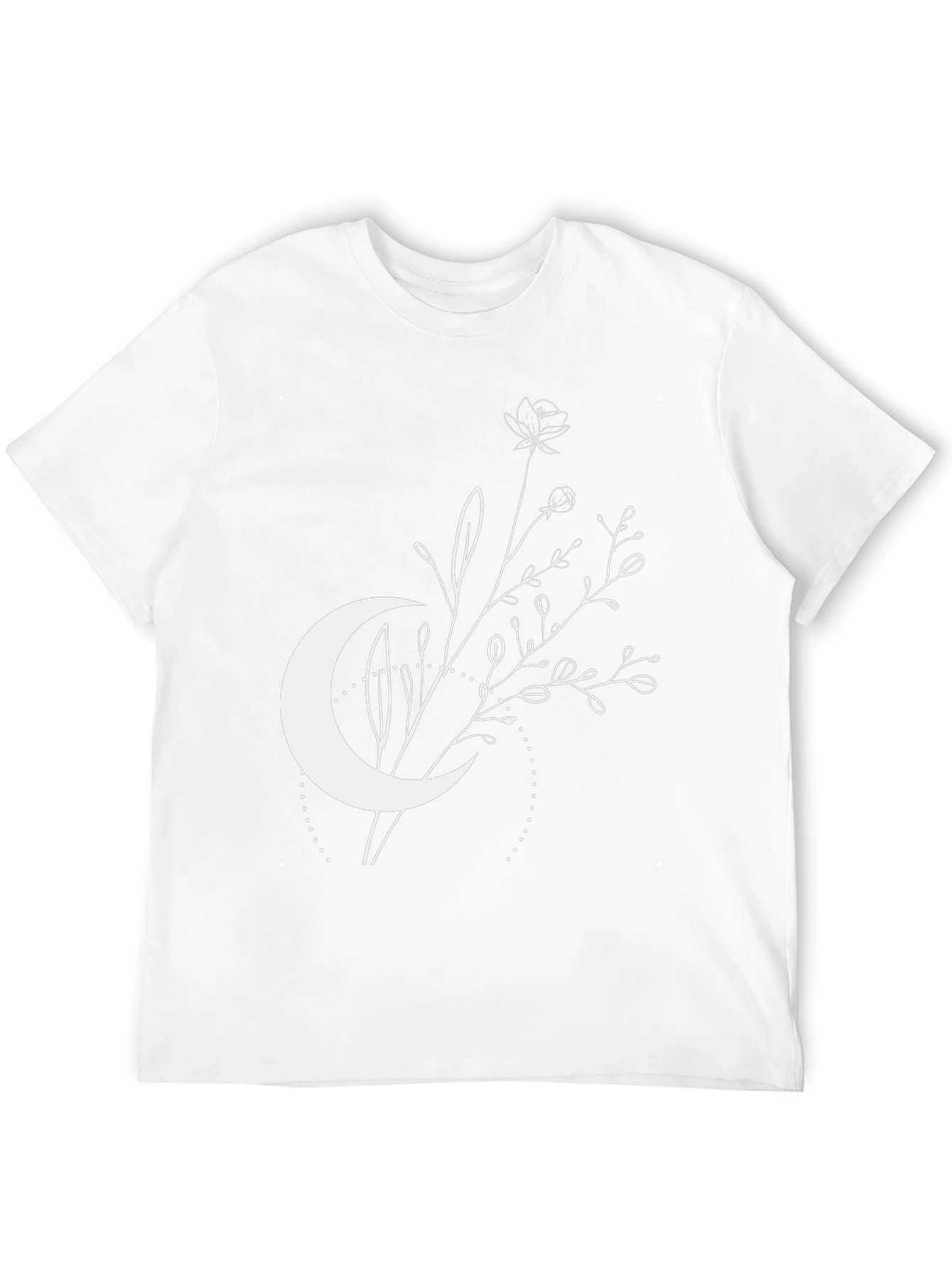 Moon & Floral Graphic T-Shirt - Stylish Casual Wear